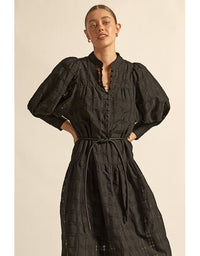 Vesper Dress Black Check
