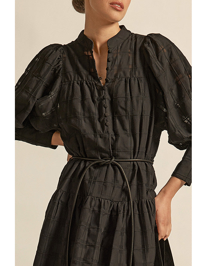 Vesper Dress Black Check