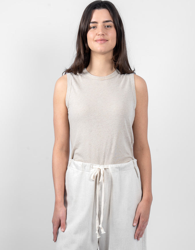 Violet Tank Hessian