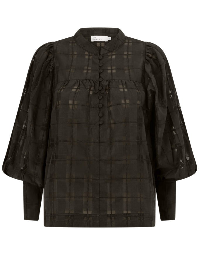 Vista Top Black Check