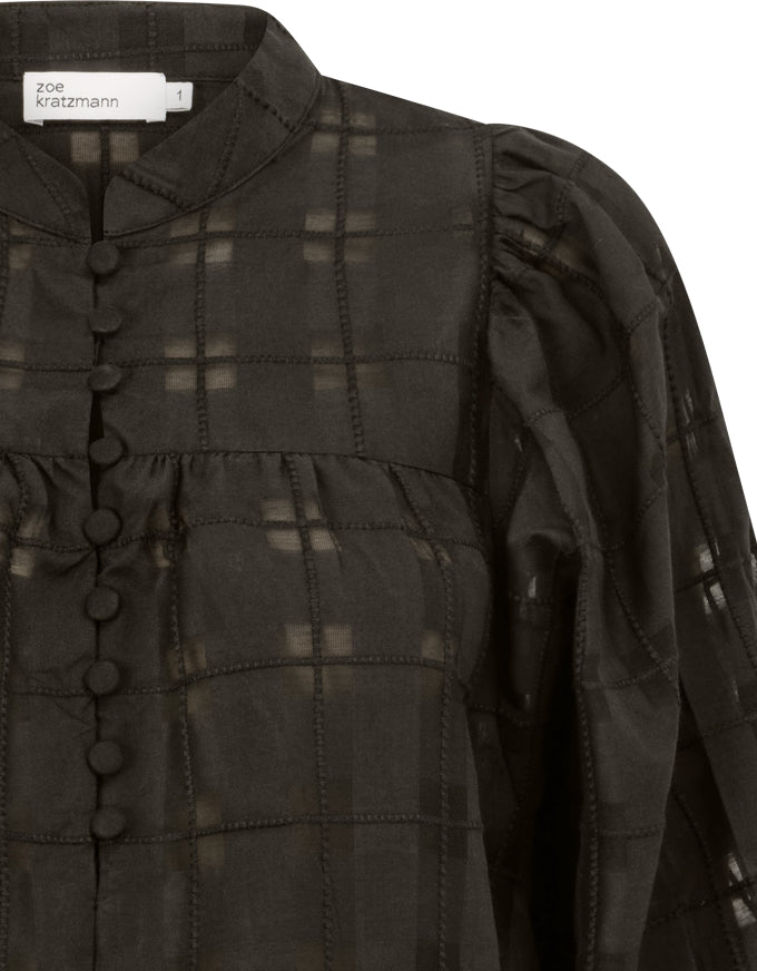 Vista Top Black Check