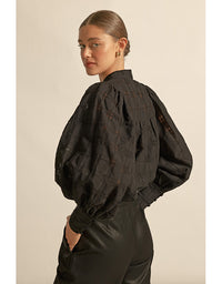 Vista Top Black Check