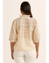 Wayfarer Blouse Cream Window Check