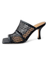 Willow Black Mesh Heels