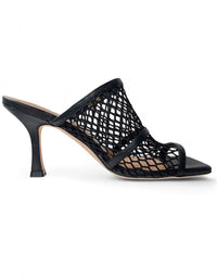 Willow Black Mesh Heels