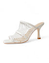 Willow White Mesh Heels