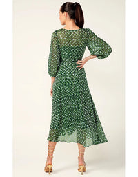 Wonderland Midi Wrap Emerald Poppy