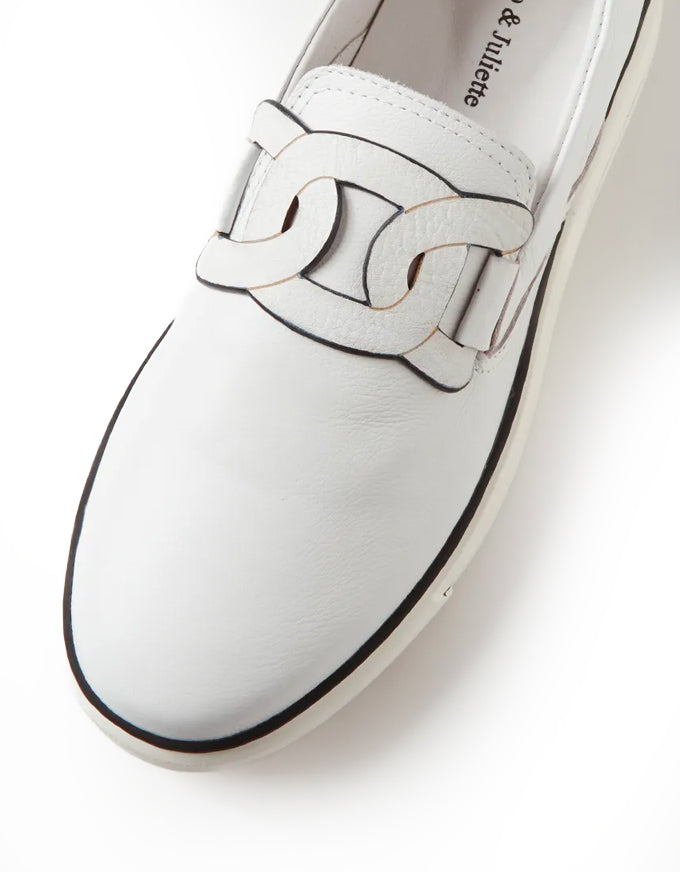 Yinnit Sneakers White Black Leather