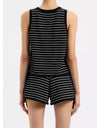 Zosia Stripe Knit Tank Black