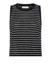 Zosia Stripe Knit Tank Black