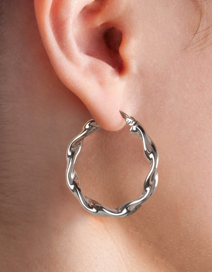 Alicia Hoop Earrings Silver