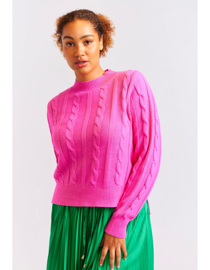 Amber Sweater - Hot Pink