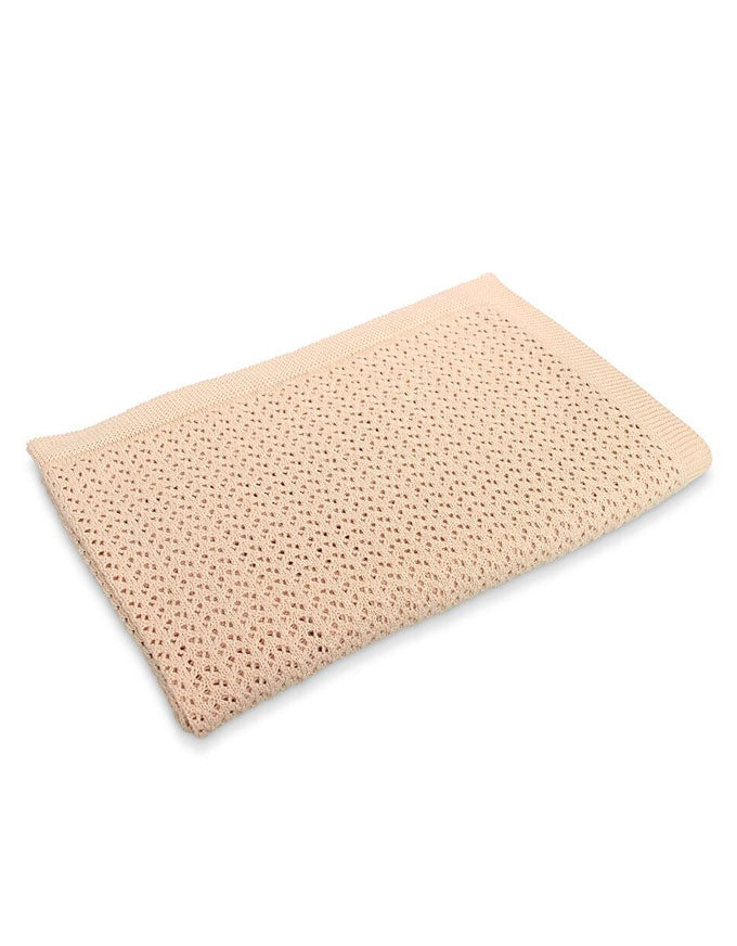Bailey Pointelle Baby Blanket Shell