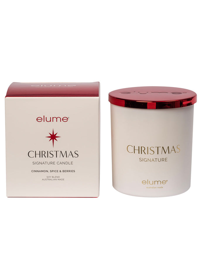 Elume's Christmas Signature Cinnamon Spice and Berries soy candle