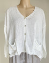 The Cotton Pocket Cardi in White, from Cindy G.
