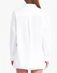 Cruz Poplin Shirt White