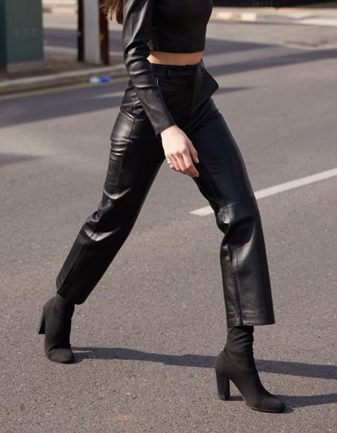 Syracuse Leather Pant Black