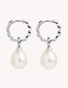 Dew Drop Silver Pearl Earrings