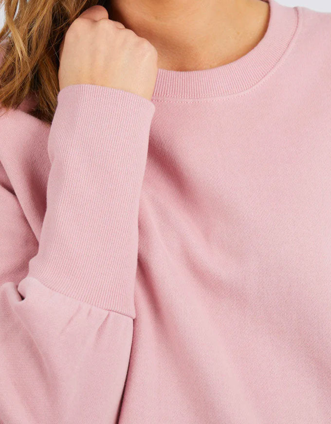The Divine fleece Crew in Dusty Pink, from Elm Lifestyle.