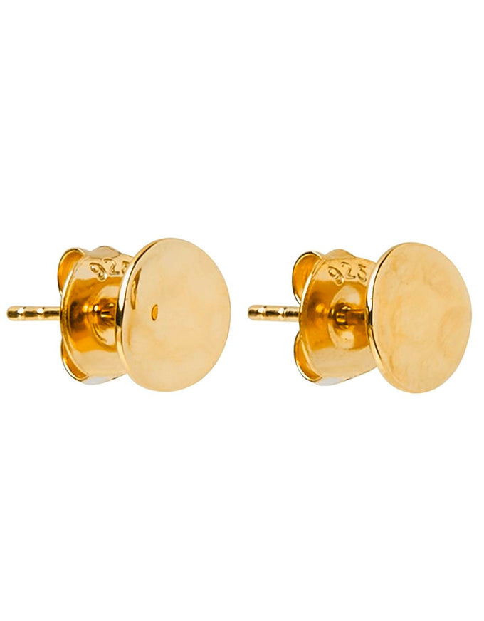 Double Beat Yellow Gold Studs