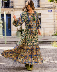 Dress Misha Green & BlueThe Misha dress, from Miss June Paris.
