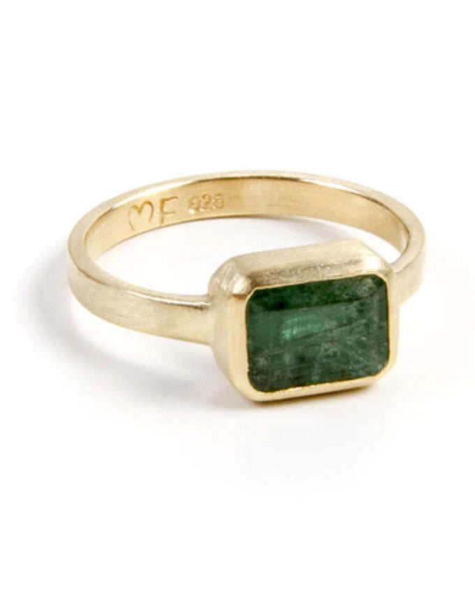 Emerald Deco Ring