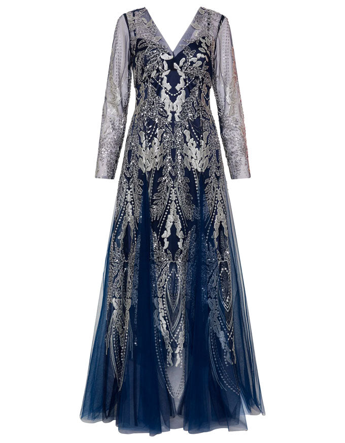 Francesca Gown Midnight-Silver
