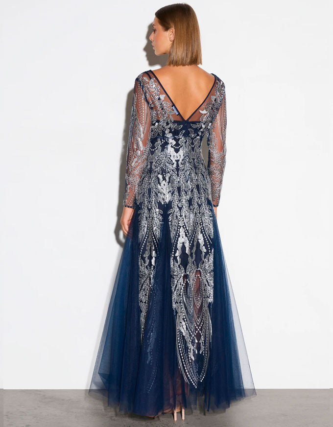 Francesca Gown Midnight-Silver