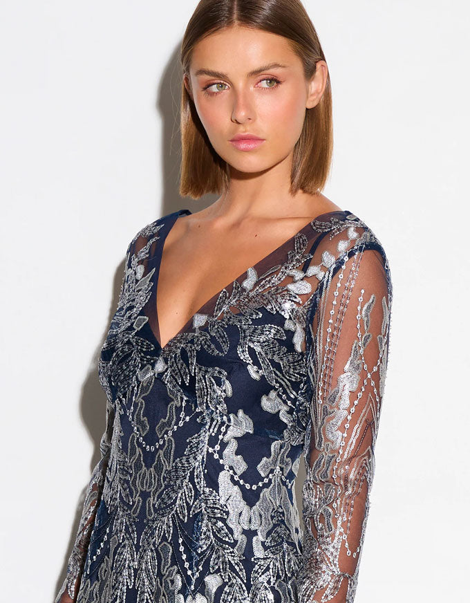 Francesca Gown Midnight-Silver