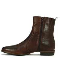 Gada Ankle Boots Chestnut Leather