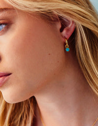 Heavenly Turquoise Gold Earrings