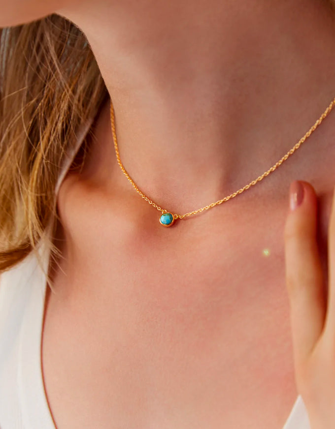 Heavenly Turquoise Necklace Gold