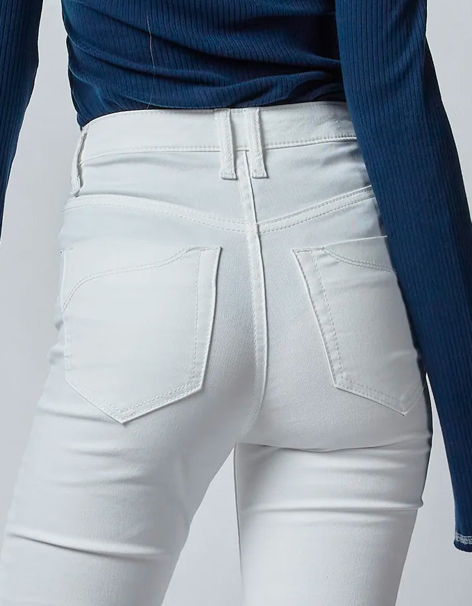 Coated best sale white jeans