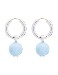 Jellydrop Silver Aquamarine Earring