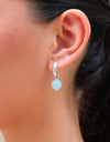 Jellydrop Silver Aquamarine Earring