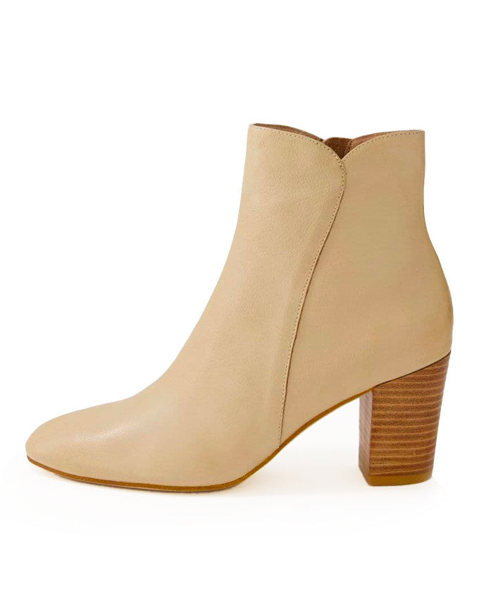 LYAM Leather Ankle Boots Camel