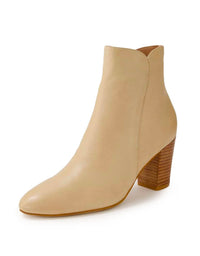 LYAM Leather Ankle Boots Camel