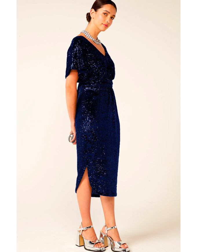 Lancaster Dress Sapphire Sequin