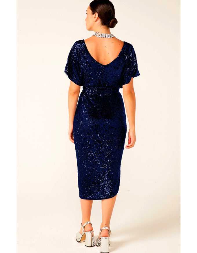 Lancaster Dress Sapphire Sequin