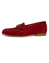 Mardi Red Suede Flats