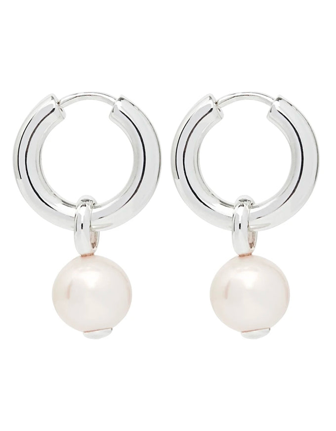 Ms Perla Silver Earring
