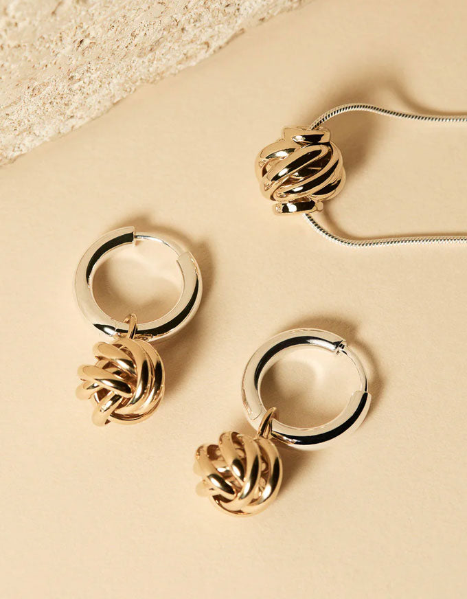 Nest Huggie Silver/Yellow Gold