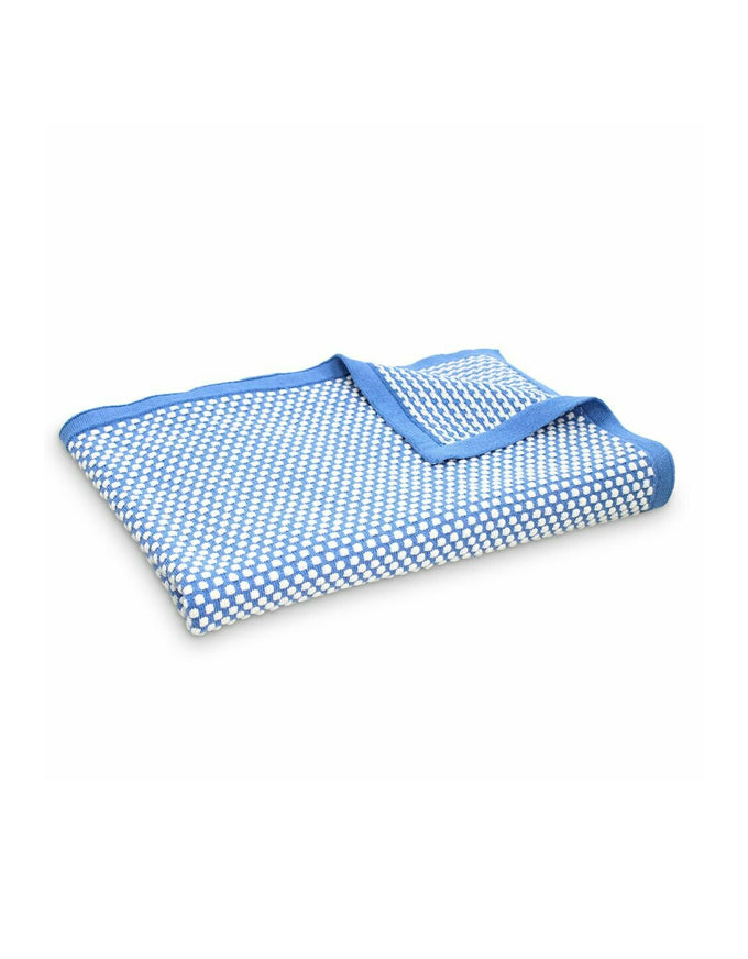 PeeWee Textured Knit Blanket Sky Blue