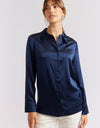 Primrose Shirt Navy Silk