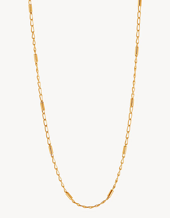 Rod & Link Gold Necklace 45cm