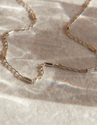 Rod & Link Gold Necklace 45cm