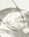 Rod & Link Silver Necklace 60cm