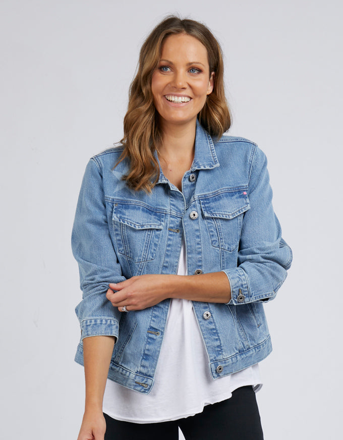 Star Denim Jacket in Washed Blue.