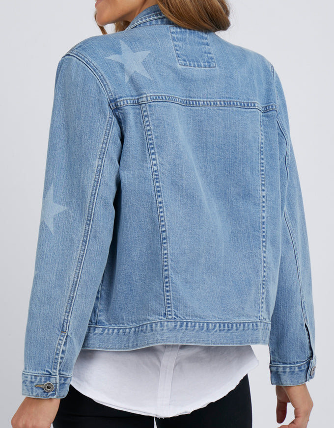 Star Denim Jacket in Washed Blue.