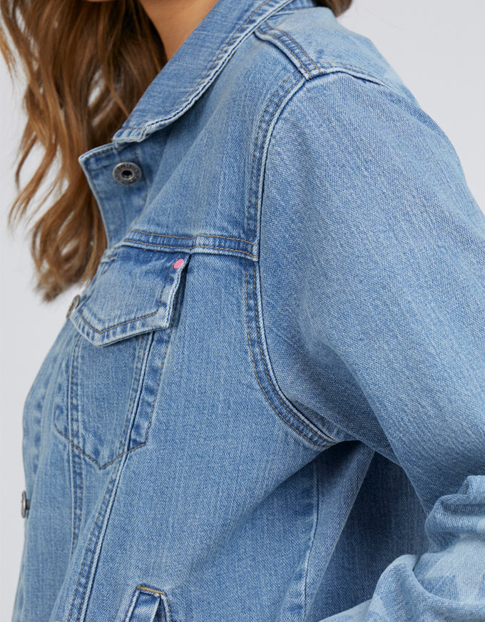 Star Denim Jacket in Washed Blue.
